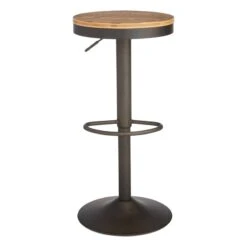 Dakota Adjustable Modern Industrial Barstool, Antique Bronze -Furniture Store dakota adjustable modern industrial barstool antique bronze 2