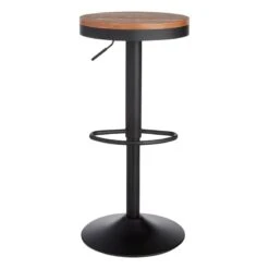 Dakota Adjustable Modern Industrial Black Barstool, 29" -Furniture Store dakota adjustable modern industrial black barstool 29 2