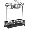 Damask Matte Black Wire Jewelry Stand
