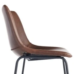 Drake Modern Faux Leather Industrial Counter Stool, Espresso -Furniture Store drake modern faux leather industrial counter stool espresso 3