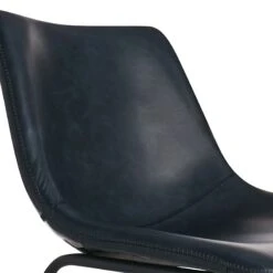 Drake Navy Blue Faux Leather Barstool -Furniture Store drake navy blue faux leather barstool 3