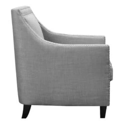 Erica Grey Accent Chair With Nailhead Trim -Furniture Store erica grey accent chair with nailhead trim 2