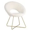 Felicity Faux Fur Accent Chair Cream