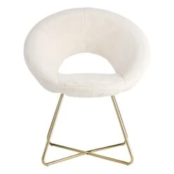 Felicity Faux Fur Accent Chair Cream -Furniture Store felicity faux fur accent chair cream 2