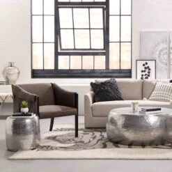 Found & Fable Axl Grey Faux Leather Armchair -Furniture Store found fable axl grey faux leather armchair 4