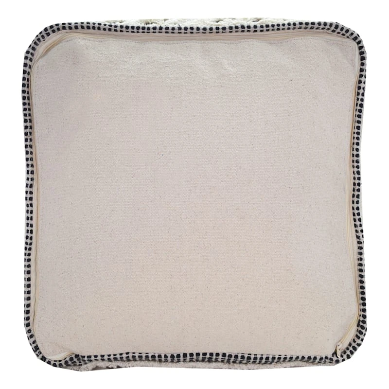 Found & Fable Kai Diamond Tufted Pouf, 16" 4 Found & Fable Kai Diamond Tufted Pouf, 16" - Image 4