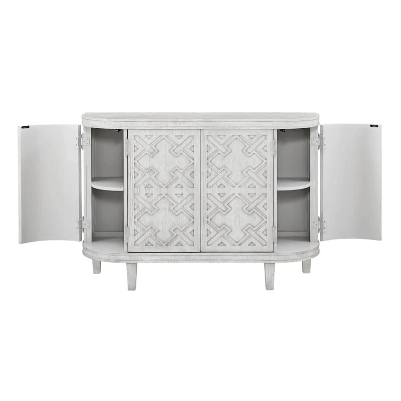 Found & Fable Lena Curved 4-Door Media Cabinet 4 Found & Fable Lena Curved 4-Door Media Cabinet - Image 4