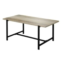 Found & Fable Loggy Wood & Metal Dining Table, 71" -Furniture Store found fable loggy wood metal dining table 71 2