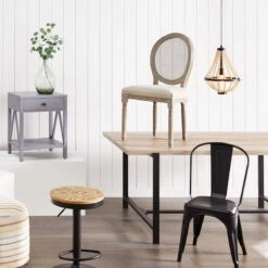 Found & Fable Loggy Wood & Metal Dining Table, 71" -Furniture Store found fable loggy wood metal dining table 71 5