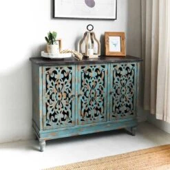 Found & Fable Northfield 3-Door Distressed Cabinet 12 Found & Fable Northfield 3-Door Distressed Cabinet -Furniture Store found fable northfield 3 door distressed cabinet 5