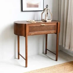 Found & Fable Reston Round Corner Wooden Console Table 14 Found & Fable Reston Round Corner Wooden Console Table -Furniture Store found fable reston round corner wooden console table 6