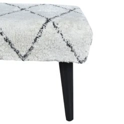 Found & Fable Zuri Cream & Black Tufted Bench -Furniture Store found fable zuri cream black tufted bench 4