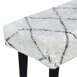 Found & Fable Zuri Cream & Black Tufted Bench -Furniture Store found fable zuri cream black tufted bench 6