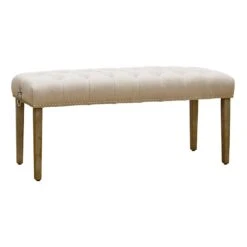 Furniture Store 10 Grace Mitchell Bailey Tufted Bench With Ring Accents