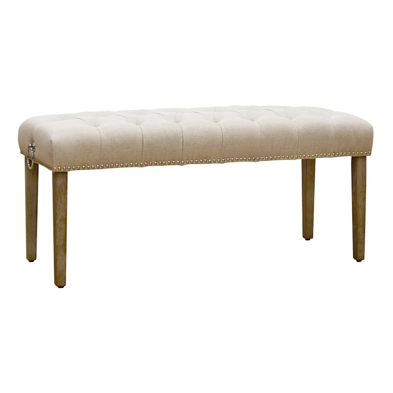 Grace Mitchell Bailey Tufted Bench With Ring Accents 1 Grace Mitchell Bailey Tufted Bench With Ring Accents