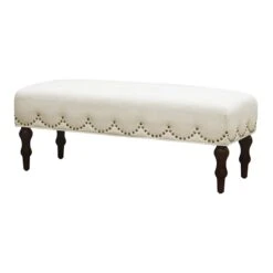 Grace Mitchell Ellery Bench With Scalloped Nailheads