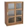 Honeybloom Fullerton 3-Shelf Sliding Door Cabinet