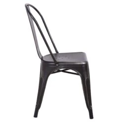 Honeybloom Idris Black Metal Dining Chair -Furniture Store honeybloom idris black metal dining chair 2