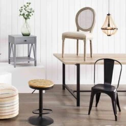 Honeybloom Idris Black Metal Dining Chair -Furniture Store honeybloom idris black metal dining chair 6