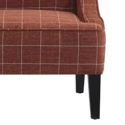 Honeybloom Kayson Paprika Plaid Accent Chair 6 Honeybloom Kayson Paprika Plaid Accent Chair -Furniture Store honeybloom kayson paprika plaid accent chair 2