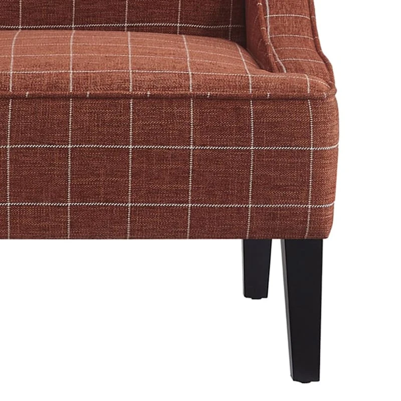 Honeybloom Kayson Paprika Plaid Accent Chair 3 Honeybloom Kayson Paprika Plaid Accent Chair - Image 3
