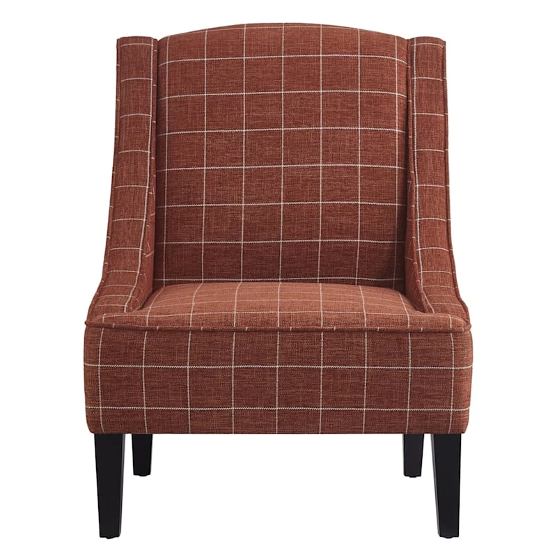 Honeybloom Kayson Paprika Plaid Accent Chair 1 Honeybloom Kayson Paprika Plaid Accent Chair
