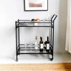 Honeybloom Sage Frost Bar Cart -Furniture Store honeybloom sage frost bar cart 5