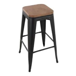 Honeybloom Westfield Barstool, Black -Furniture Store honeybloom westfield barstool black 3