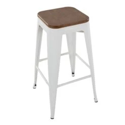 Honeybloom Westfield Barstool, White -Furniture Store honeybloom westfield barstool white 3