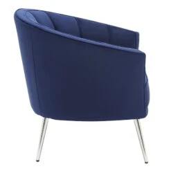 Laila Ali Avani Blue Velvet Accent Chair -Furniture Store laila ali avani blue velvet accent chair 2