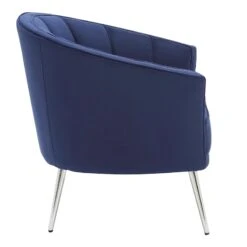 Laila Ali Avani Blue Velvet Accent Chair -Furniture Store laila ali avani blue velvet accent chair 3