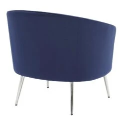 Laila Ali Avani Blue Velvet Accent Chair -Furniture Store laila ali avani blue velvet accent chair 4