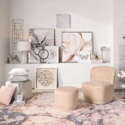 Laila Ali Caila Ottoman, Natural -Furniture Store laila ali caila ottoman natural 3