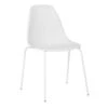 Lily White Dining Chair With Metal Legs