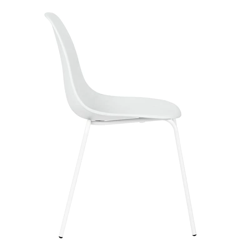 Lily White Dining Chair With Metal Legs 3 Lily White Dining Chair With Metal Legs - Image 3