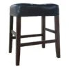 Madison Brown Backless Counter Stool With Faux Leather Upholstered Seat