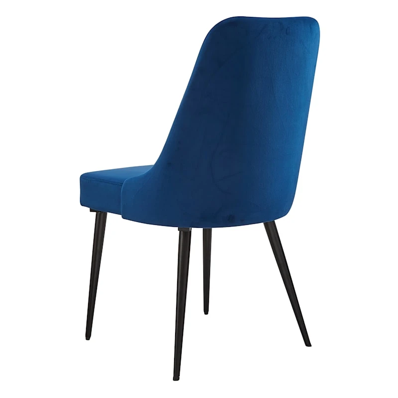 Mereen Indigo Velvet Dining Chair 3 Mereen Indigo Velvet Dining Chair - Image 3