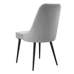 Mereen Velvet Dining Chair, Grey 5 Mereen Velvet Dining Chair, Grey -Furniture Store mereen velvet dining chair grey 2
