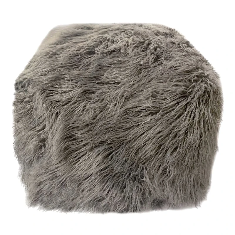 Mongolian Pouf, Grey 1 Mongolian Pouf, Grey