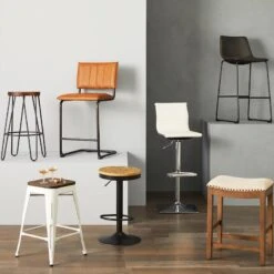 Oregon Vintage White Industrial Barstool, 24" -Furniture Store oregon vintage white industrial barstool 24 5