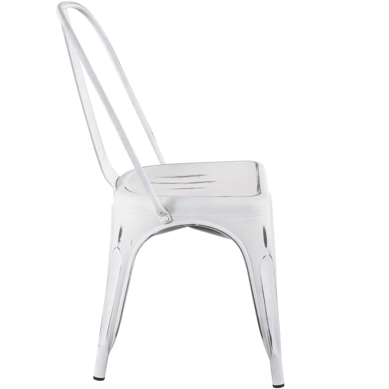 Oregon Vintage White Metal Dining Chair 2 Oregon Vintage White Metal Dining Chair - Image 2