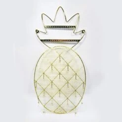 Pineapple French Gold Jewelry Stand, 20.5"
