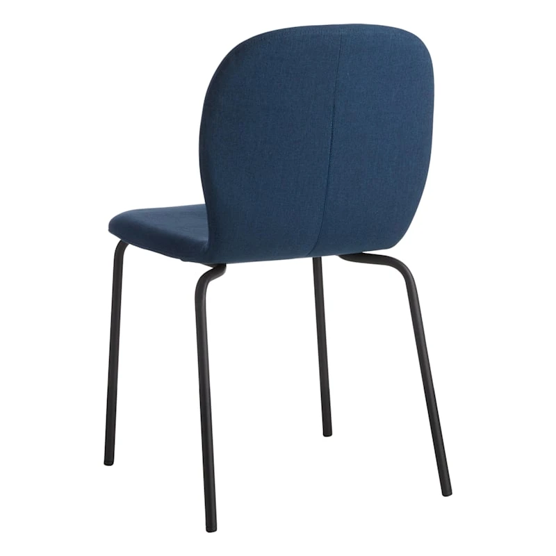 Preston Stackable Dining Chair, Navy Blue 2 Preston Stackable Dining Chair, Navy Blue - Image 2