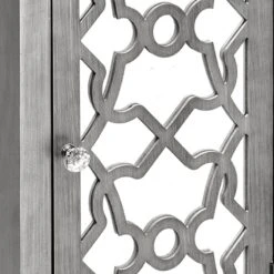 Providence 1-Door Mirrored Silver Cabinet -Furniture Store providence 1 door mirrored silver cabinet 3