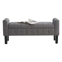 Providence Andy Storage Bench, Grey -Furniture Store providence andy storage bench grey 2