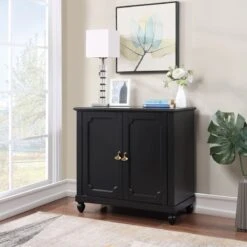Providence Asbury Black 2-Door Cabinet -Furniture Store providence asbury black 2 door cabinet 6