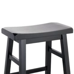 Providence Black Saddle Counter Stool, 24" -Furniture Store providence black saddle counter stool 24 4