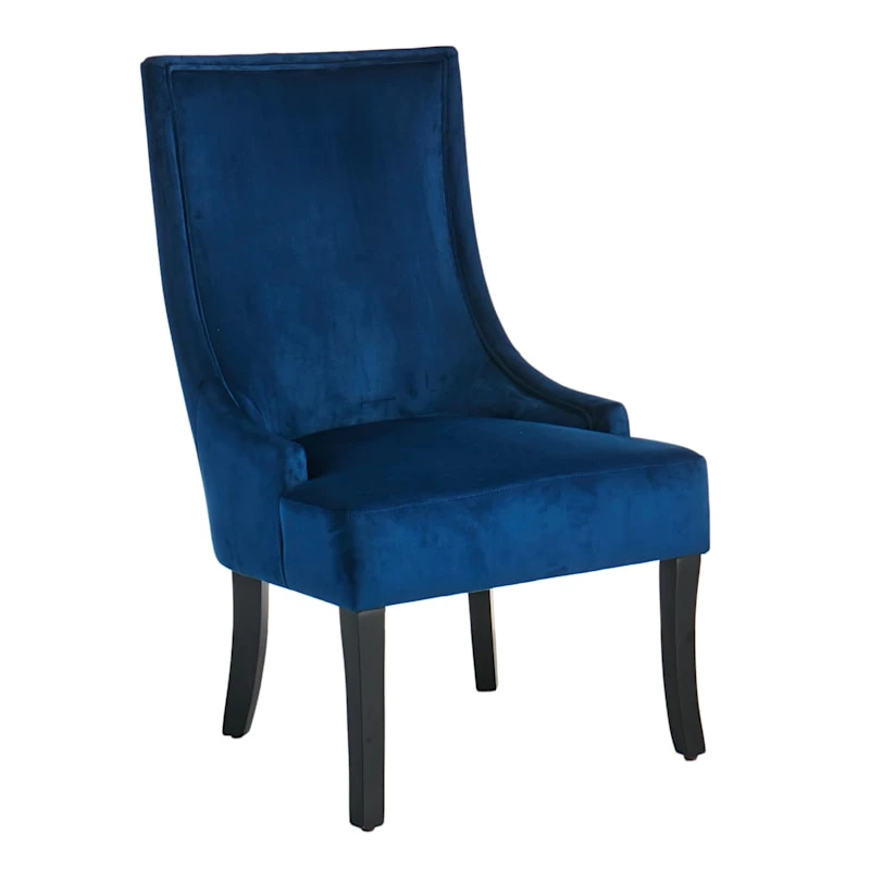 Providence Cassia Velvet Accent Chair, Navy Blue 1 Providence Cassia Velvet Accent Chair, Navy Blue