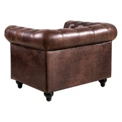 Providence Chesterfield Tufted Brown Faux Leather Rolled Armchair 6 Providence Chesterfield Tufted Brown Faux Leather Rolled Armchair -Furniture Store providence chesterfield tufted brown faux leather rolled armchair 2