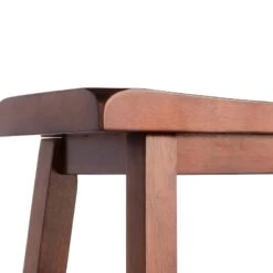 Providence Dark Oak Saddle Counter Stool, 24" -Furniture Store providence dark oak saddle counter stool 24 3